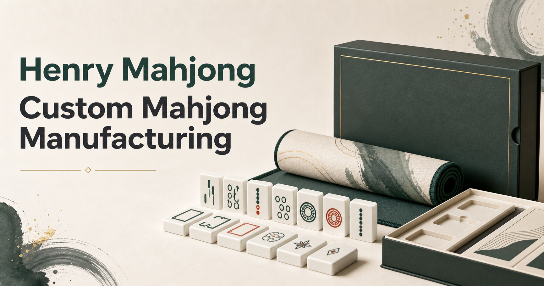 Custom Mahjong tiles, mat, and private-label packaging