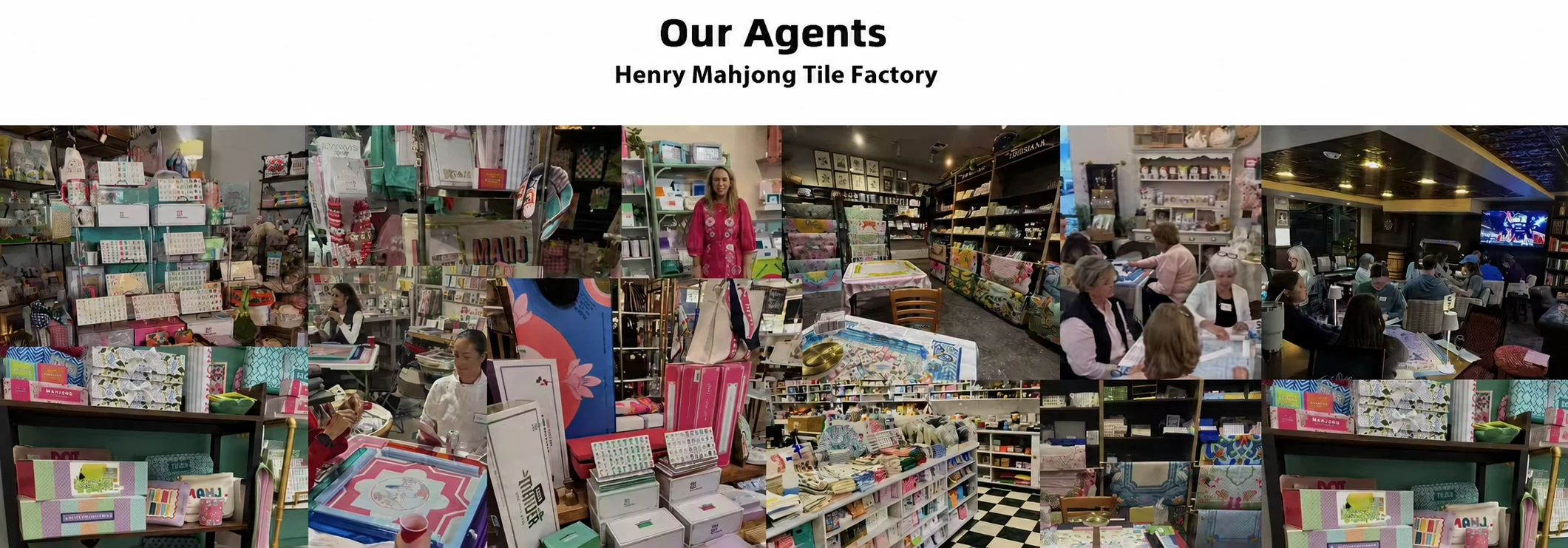 Mahjong products displayed in retail and club environments