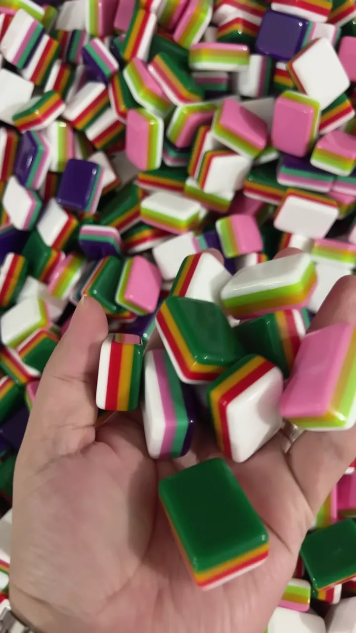 Mixed 4-Layer Acrylic Mahjong Tile Blanks material reference
